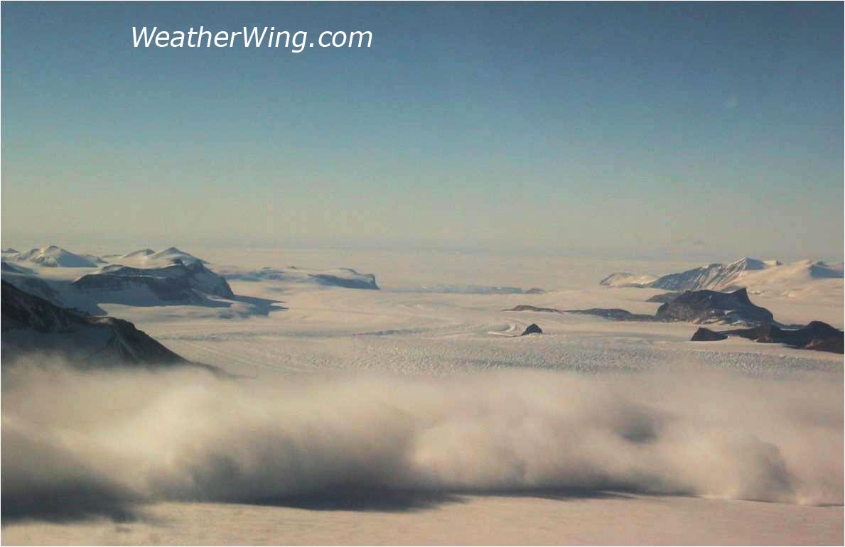 blowing snow Antarctica